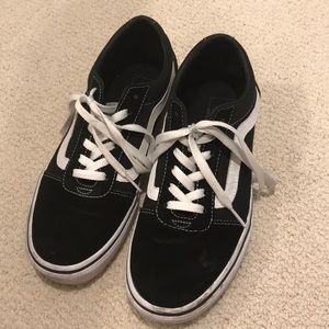 Classic Vans black and white sneakers size 9